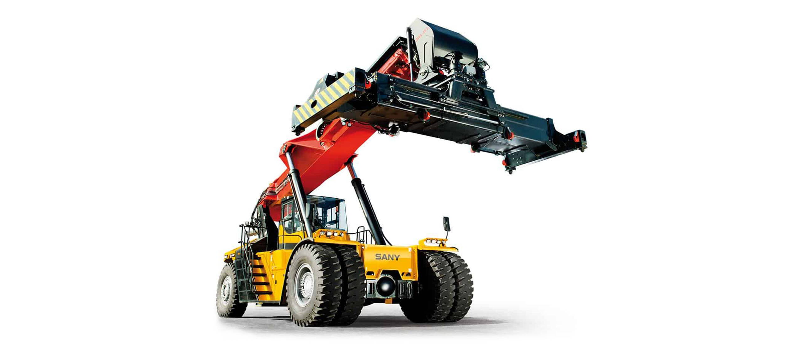 Reachstacker Sany SRSC4540G-P – 45T/40T/17T. Fahrzeugdaten. REACHSTACKER MIT INTERMODAL-SPREADER. Schwerlaststapler, Containerstapler bis 45t